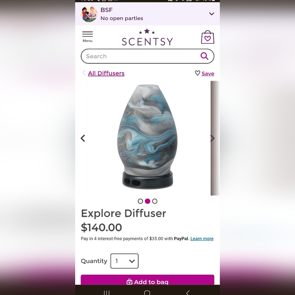 Scentsy oil diffuser